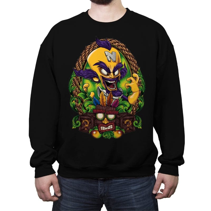 The Mad Scientist - Crew Neck Sweatshirt Crew Neck Sweatshirt RIPT Apparel Small / Black