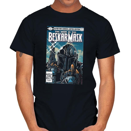 The Man in the Beskar Mask - Mens T-Shirts RIPT Apparel Small / Black