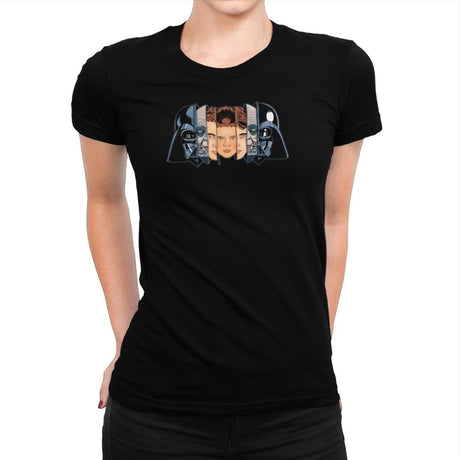 The Many Faces Of Vader Exclusive - Womens Premium T-Shirts RIPT Apparel Small / Indigo