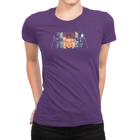 The Many Faces Of Vader Exclusive - Womens Premium T-Shirts RIPT Apparel Small / Purple Rush