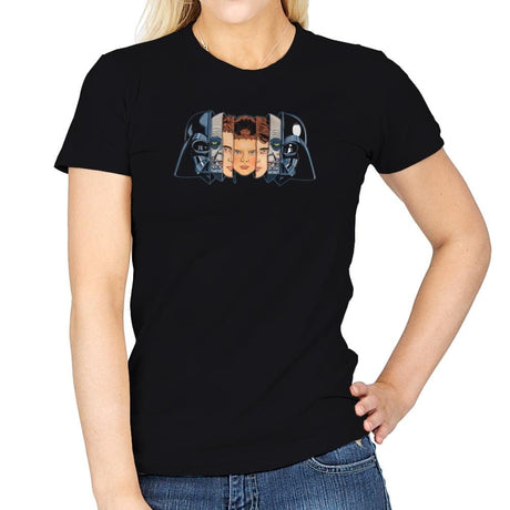 The Many Faces Of Vader Exclusive - Womens T-Shirts RIPT Apparel Small / Black