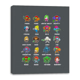 The Many Suits of Samus  - Canvas Wraps Canvas Wraps RIPT Apparel 16x20 / Charcoal