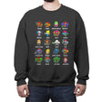 The Many Suits of Samus  - Crew Neck Sweatshirt Crew Neck Sweatshirt RIPT Apparel Small / Charcoal