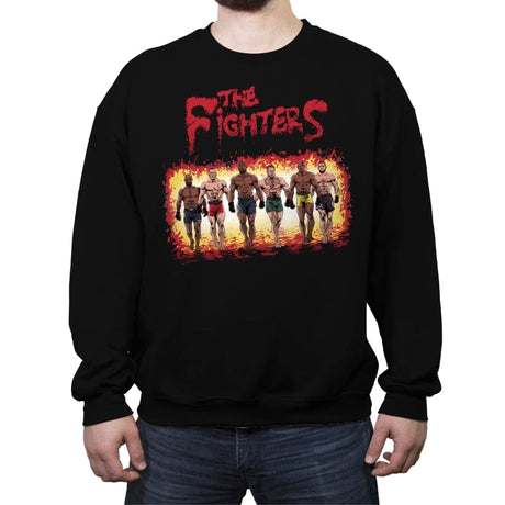 The Martial Fighters - Crew Neck Sweatshirt Crew Neck Sweatshirt RIPT Apparel Small / Black