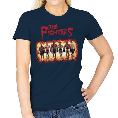 The Martial Fighters - Womens T-Shirts RIPT Apparel Small / Navy