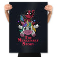 The Mercenary Story - Prints Posters RIPT Apparel 18x24 / Black