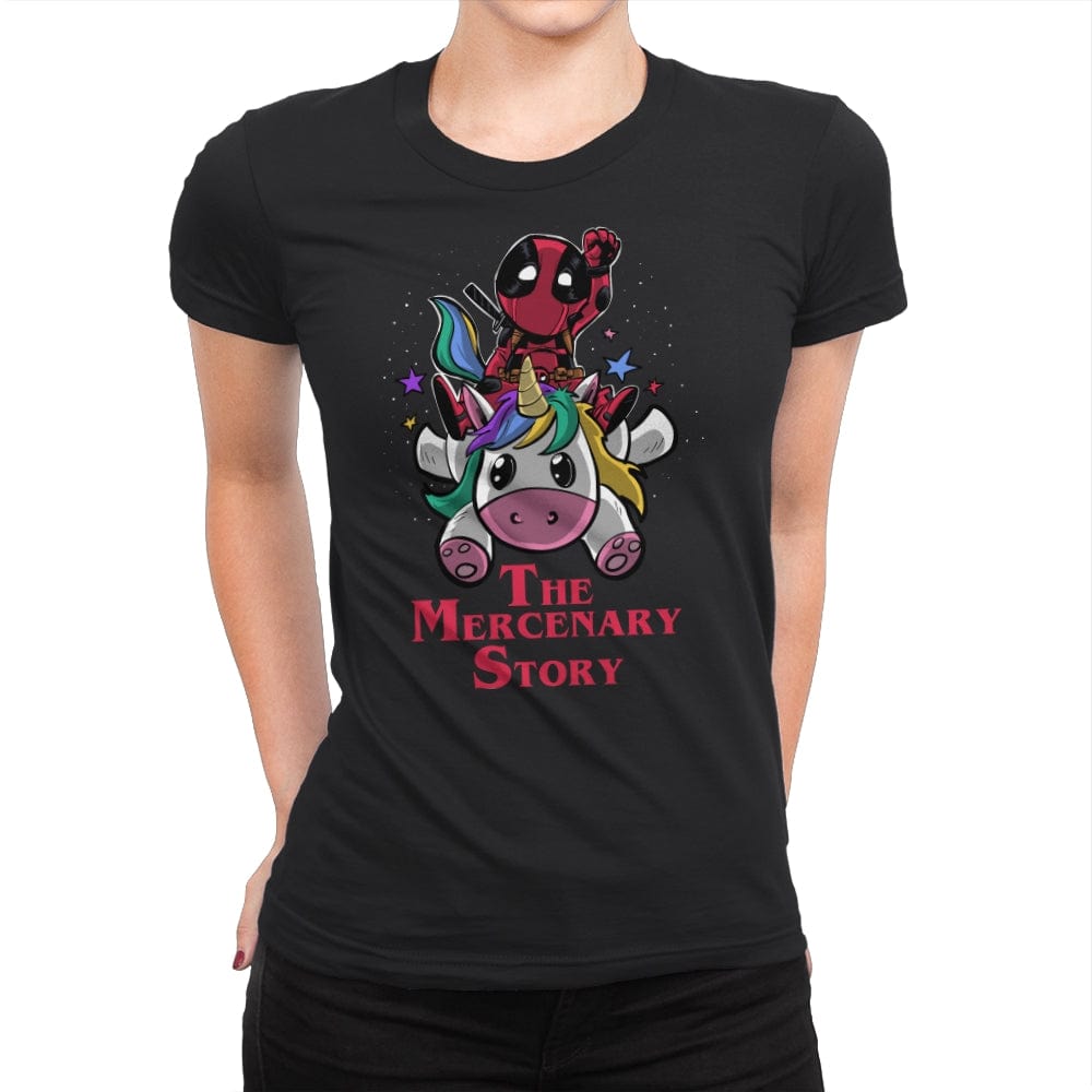 The Mercenary Story - Womens Premium T-Shirts RIPT Apparel Small / Black