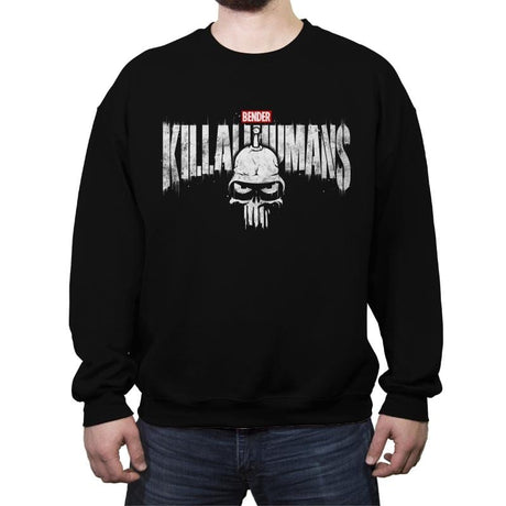 The Metal Punisher - Crew Neck Sweatshirt Crew Neck Sweatshirt RIPT Apparel Small / Black