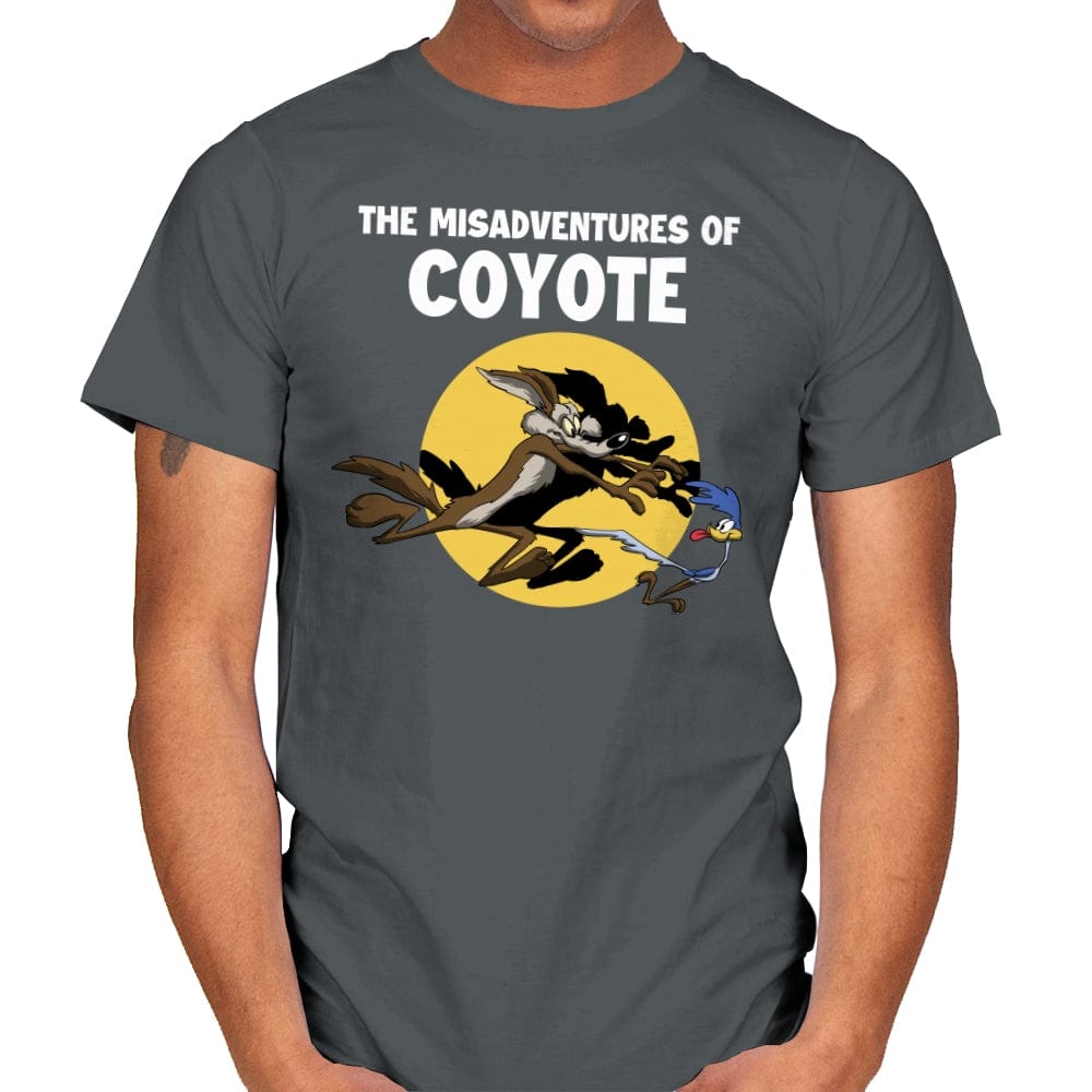 The Misadventures of Coyote - Mens T-Shirts RIPT Apparel Small / Charcoal