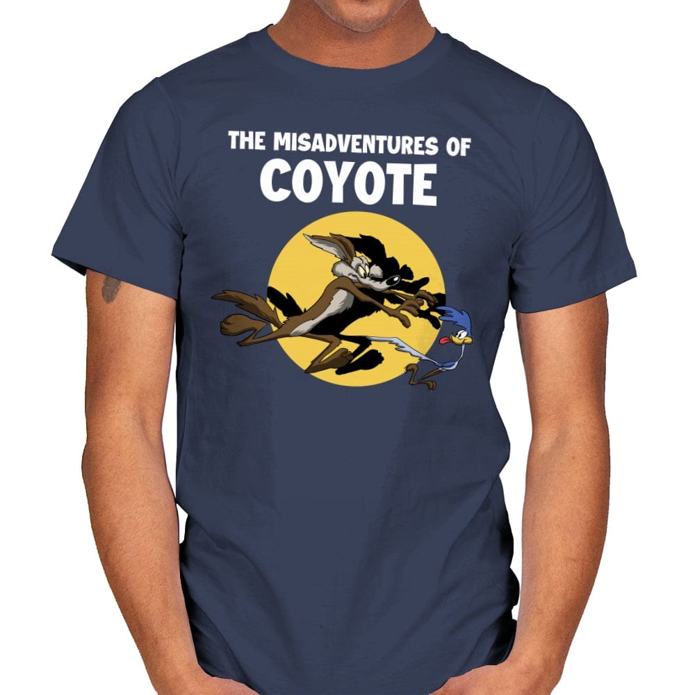 The Misadventures of Coyote - Mens T-Shirts RIPT Apparel Small / Navy