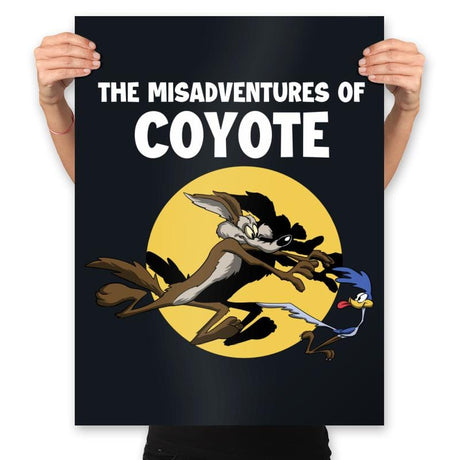 The Misadventures of Coyote - Prints Posters RIPT Apparel 18x24 / Black