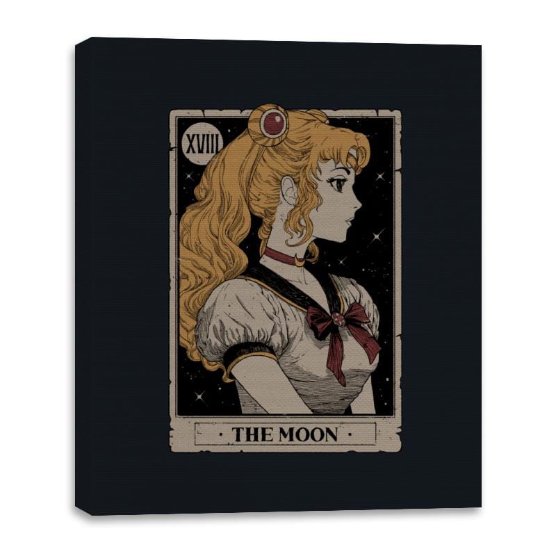 The Moon - Canvas Wraps Canvas Wraps RIPT Apparel 16x20 / Black