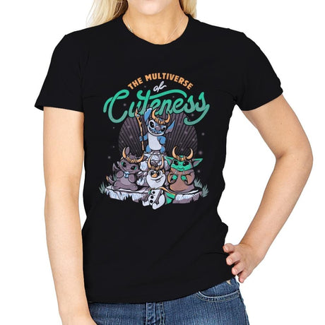 The Multiverse of Cuteness - Womens T-Shirts RIPT Apparel Small / Black