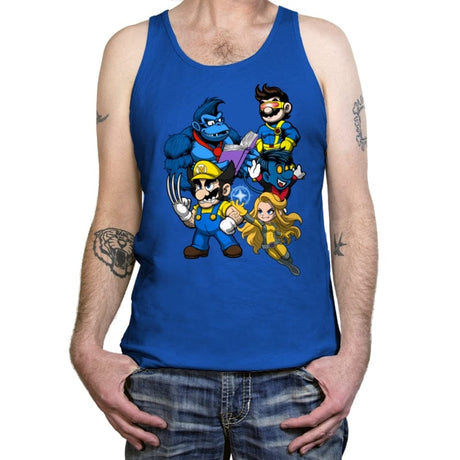 The Mushroom Kingdom Mutants - Tanktop Tanktop RIPT Apparel X-Small / True Royal