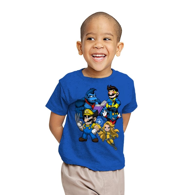 The Mushroom Kingdom Mutants - Youth T-Shirts RIPT Apparel X-small / Royal