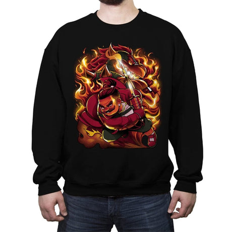 The Mushroom Warrior Revenge - Crew Neck Sweatshirt Crew Neck Sweatshirt RIPT Apparel Small / Black