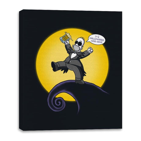 The Nightmare Before Beermas - Canvas Wraps Canvas Wraps RIPT Apparel 16x20 / Black