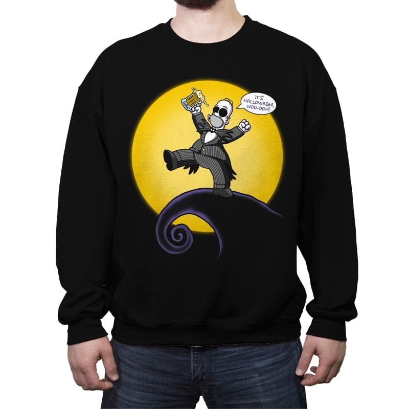 The Nightmare Before Beermas - Crew Neck Sweatshirt Crew Neck Sweatshirt RIPT Apparel Small / Black