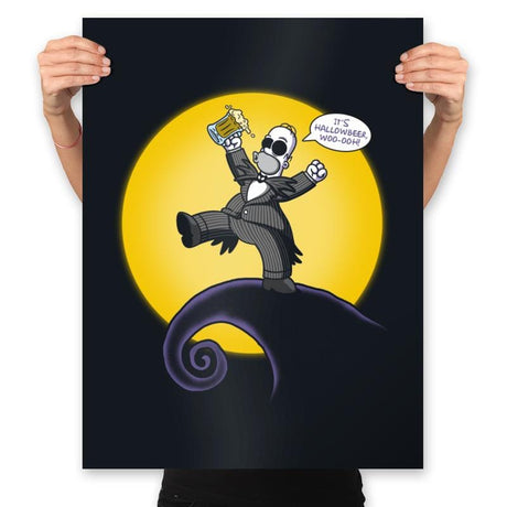 The Nightmare Before Beermas - Prints Posters RIPT Apparel 18x24 / Black