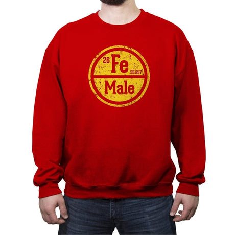 The Original Iron Man - Crew Neck Sweatshirt Crew Neck Sweatshirt RIPT Apparel Small / Red