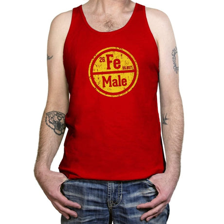 The Original Iron Man - Tanktop Tanktop RIPT Apparel X-Small / Red