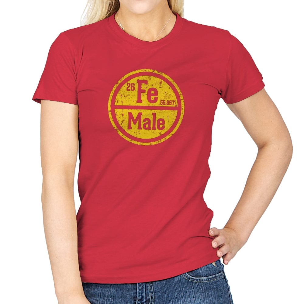 The Original Iron Man - Womens T-Shirts RIPT Apparel Small / Red