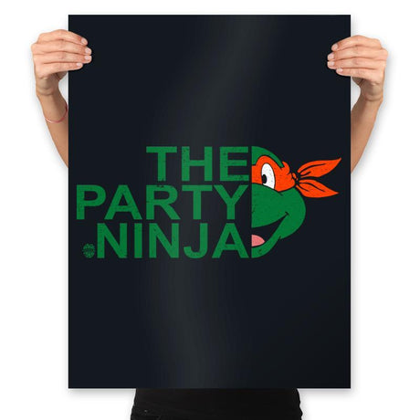 The Party Ninja - Prints Posters RIPT Apparel 18x24 / Black