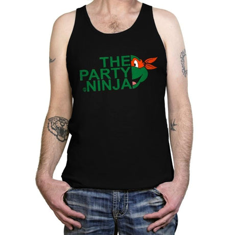 The Party Ninja - Tanktop Tanktop RIPT Apparel X-Small / Black