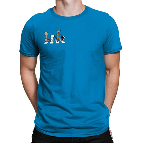 The Pets on Abbey Road - Mens Premium T-Shirts RIPT Apparel Small / Turqouise