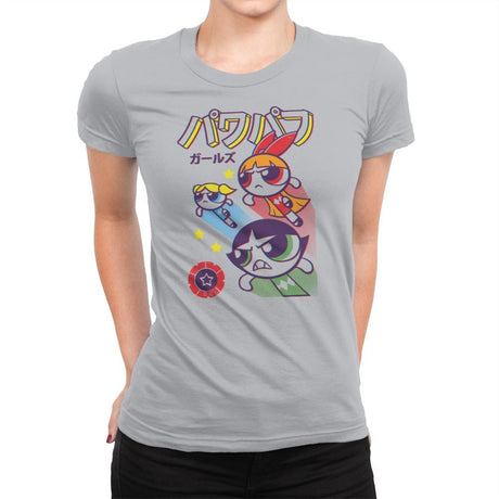 The Power Sentai Girls - Womens Premium T-Shirts RIPT Apparel Small / Heather Grey