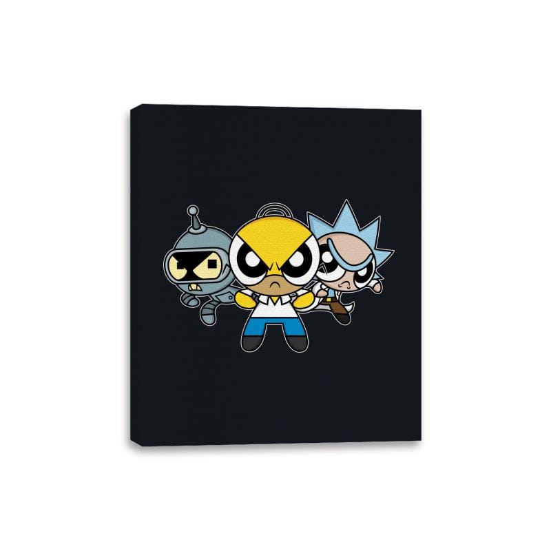 The Powerpuff Drinkers - Canvas Wraps Canvas Wraps RIPT Apparel 8x10 / Black