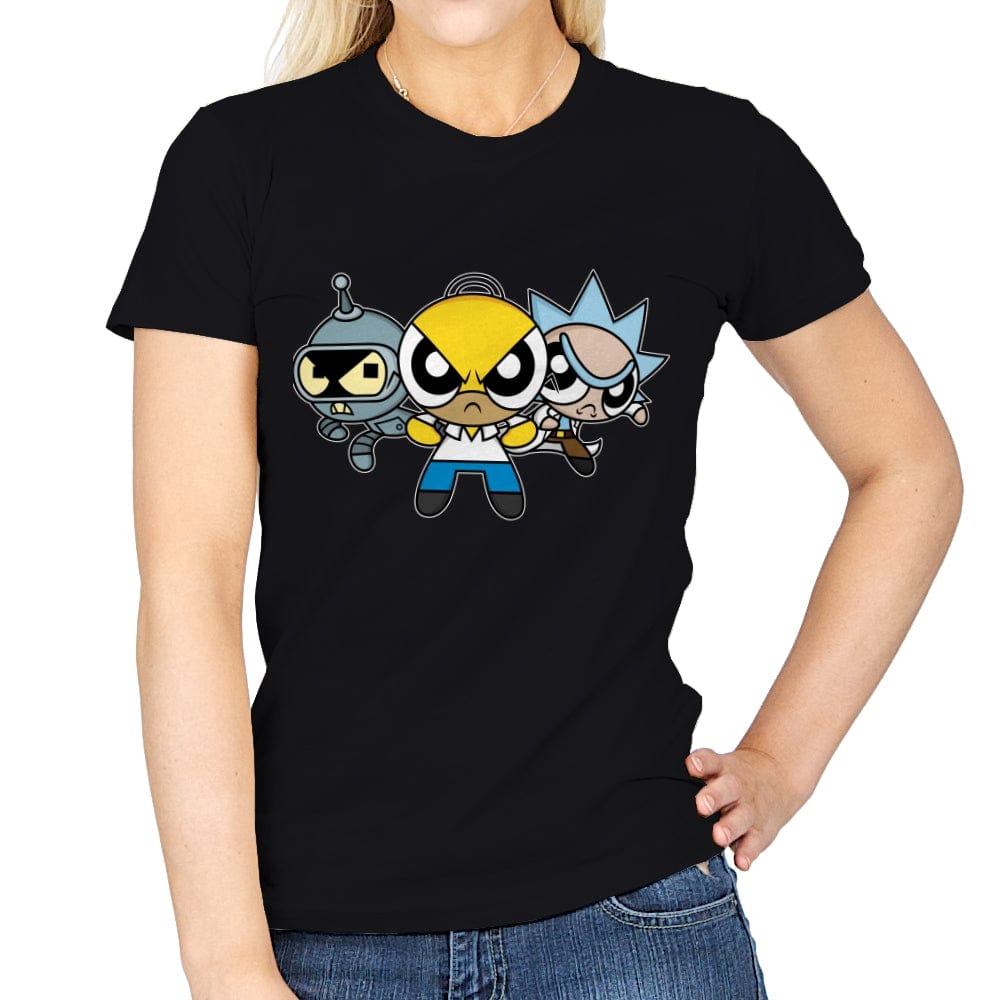 The Powerpuff Drinkers - Womens T-Shirts RIPT Apparel Small / Black