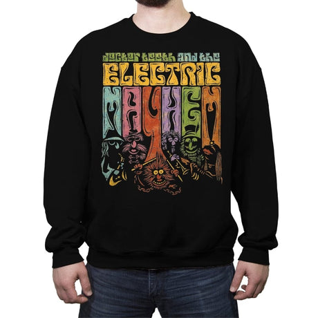 The Psychedelic Mayhem - Crew Neck Sweatshirt Crew Neck Sweatshirt RIPT Apparel Small / Black