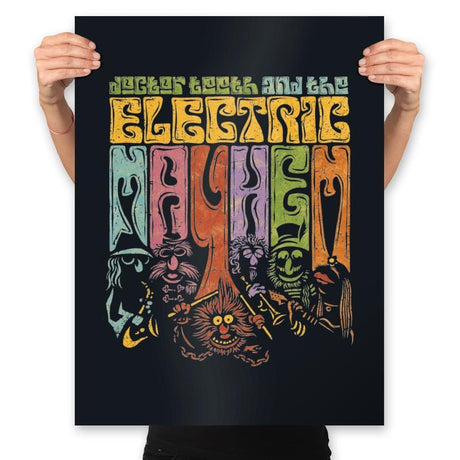 The Psychedelic Mayhem - Prints Posters RIPT Apparel 18x24 / Black