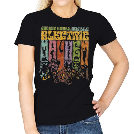 The Psychedelic Mayhem - Womens T-Shirts RIPT Apparel Small / Black