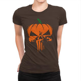 The Pumpkinsher - Womens Premium T-Shirts RIPT Apparel Small / Dark Chocolate