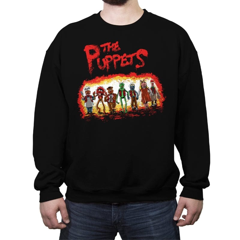 The Puppets - Crew Neck Sweatshirt Crew Neck Sweatshirt RIPT Apparel Small / Black