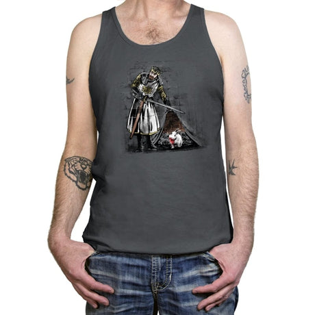 The Rabbit on the Wall - Tanktop Tanktop RIPT Apparel X-Small / Asphalt