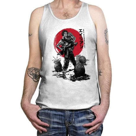 The Rescue of Newt Sumi-e - Tanktop Tanktop RIPT Apparel X-Small / White