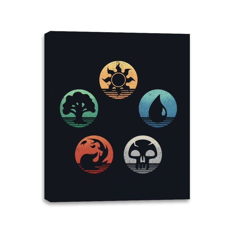 The Retro Arena of Mages and Strategists - Canvas Wraps Canvas Wraps RIPT Apparel 11x14 / Black