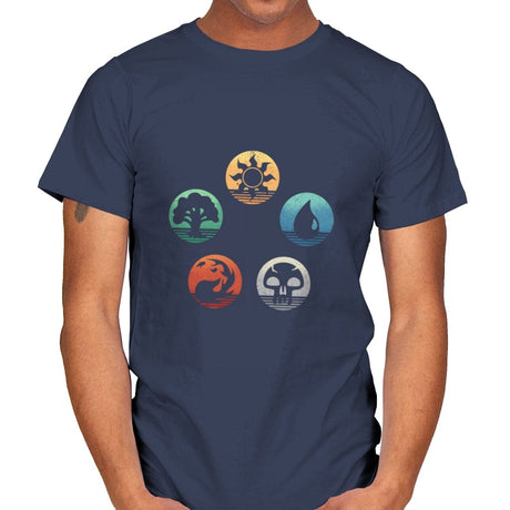 The Retro Arena of Mages and Strategists - Mens T-Shirts RIPT Apparel Small / Navy