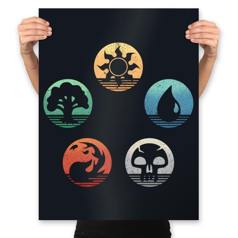 The Retro Arena of Mages and Strategists - Prints Posters RIPT Apparel 18x24 / Black