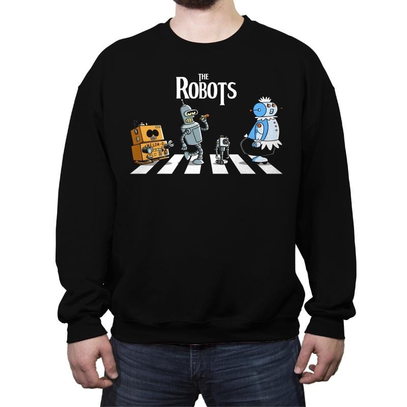 The Robots - Crew Neck Sweatshirt Crew Neck Sweatshirt RIPT Apparel Small / Black