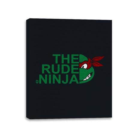 The Rude Ninja - Canvas Wraps Canvas Wraps RIPT Apparel 11x14 / Black