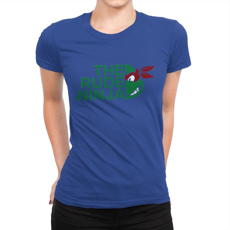 The Rude Ninja - Womens Premium T-Shirts RIPT Apparel Small / Royal