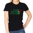 The Rude Ninja - Womens T-Shirts RIPT Apparel Small / Black