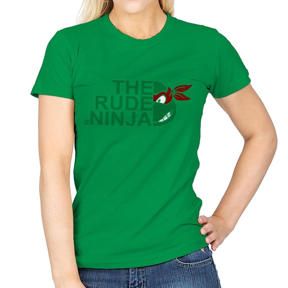 The Rude Ninja - Womens T-Shirts RIPT Apparel Small / Irish Green