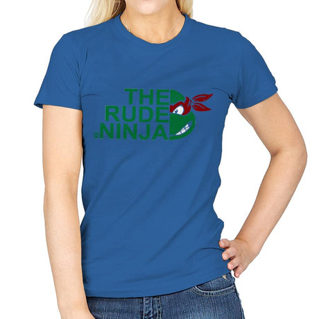 The Rude Ninja - Womens T-Shirts RIPT Apparel Small / Royal