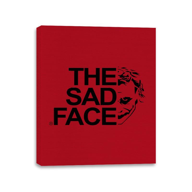 THE SAD FACE - Canvas Wraps Canvas Wraps RIPT Apparel 11x14 / Red