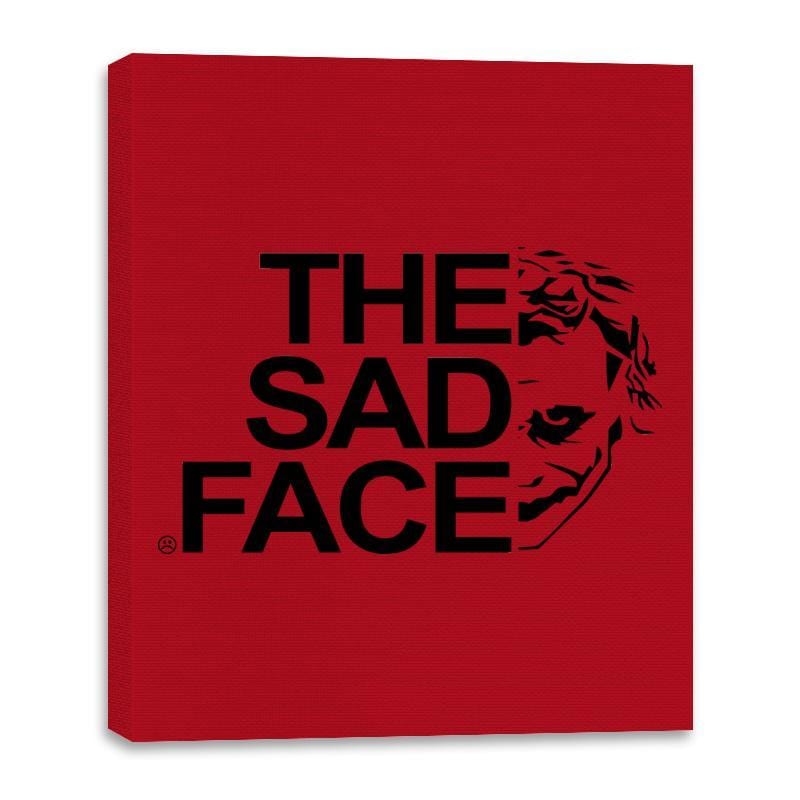 THE SAD FACE - Canvas Wraps Canvas Wraps RIPT Apparel 16x20 / Red